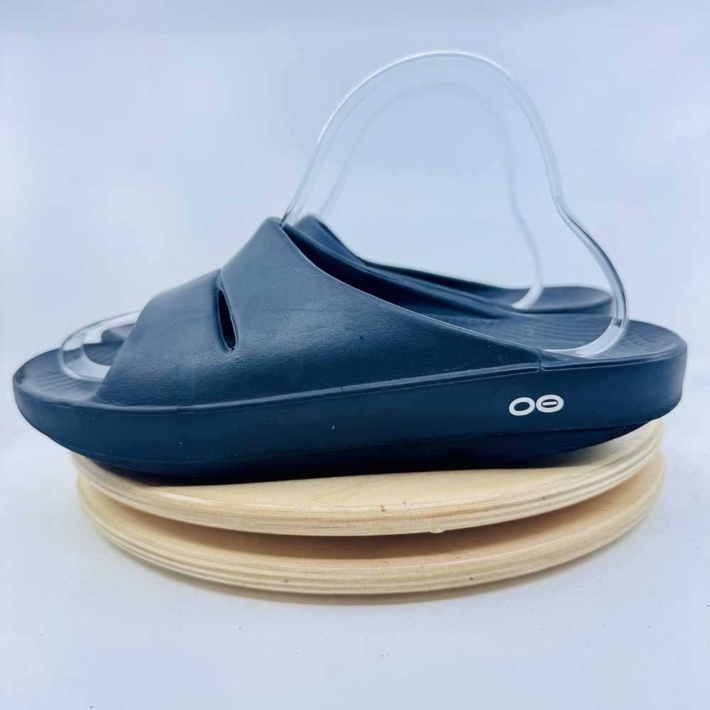 OOFOS OOahh Recovery Slides Black Sandals Mens 6 Womens 8 EU39 Shoes Slip On
